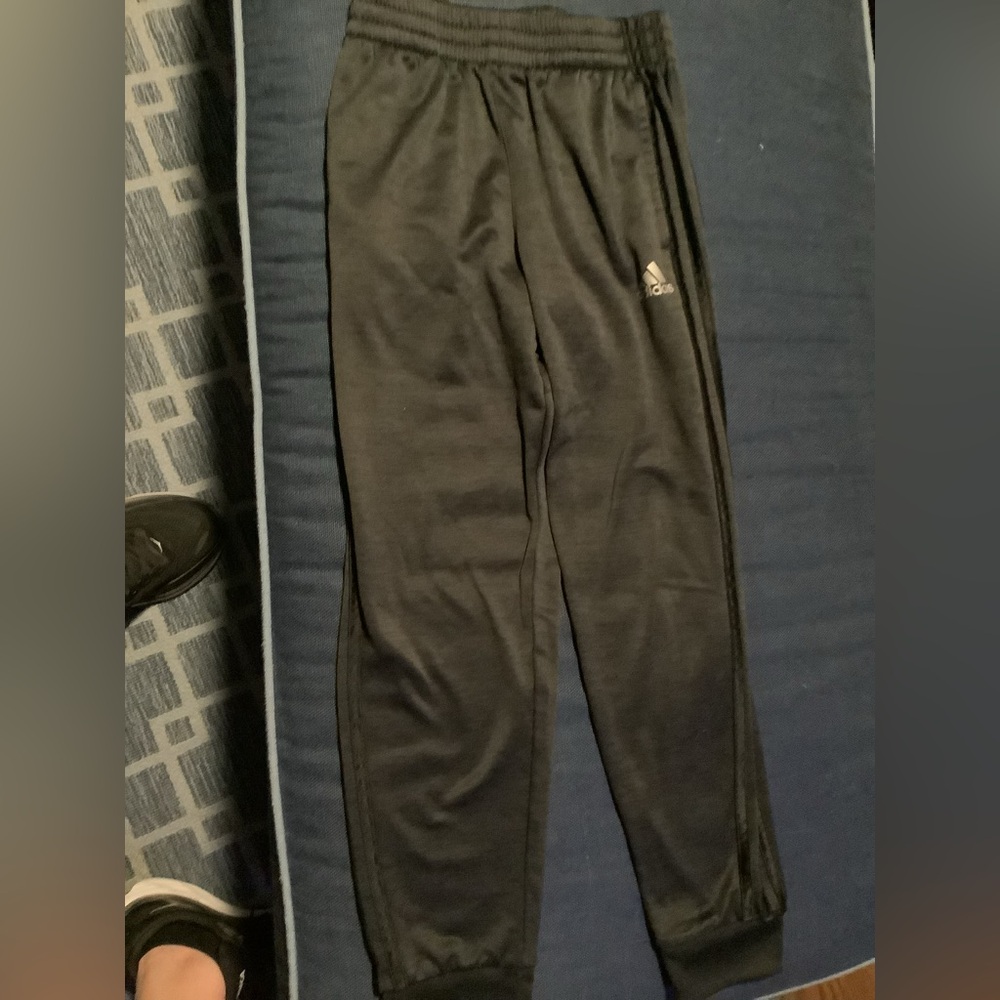Adidas Boys Joggers, size M (10/12), color gray, used good condition